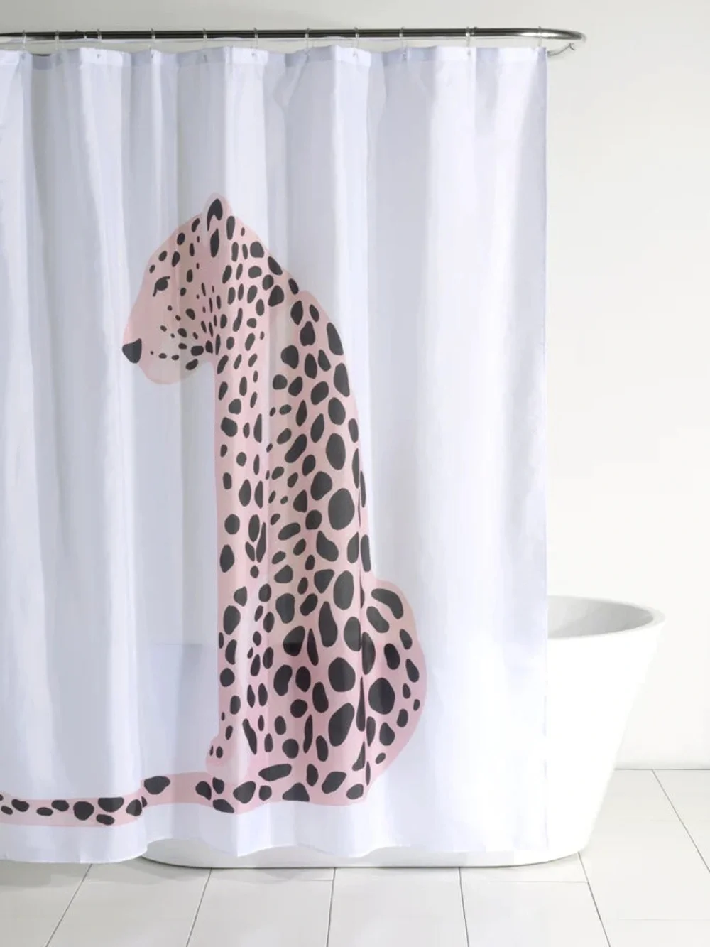 🐆NEW Shiraleah Leopard Print Shower Curtain 72x72 Polyester Bathroom In Package